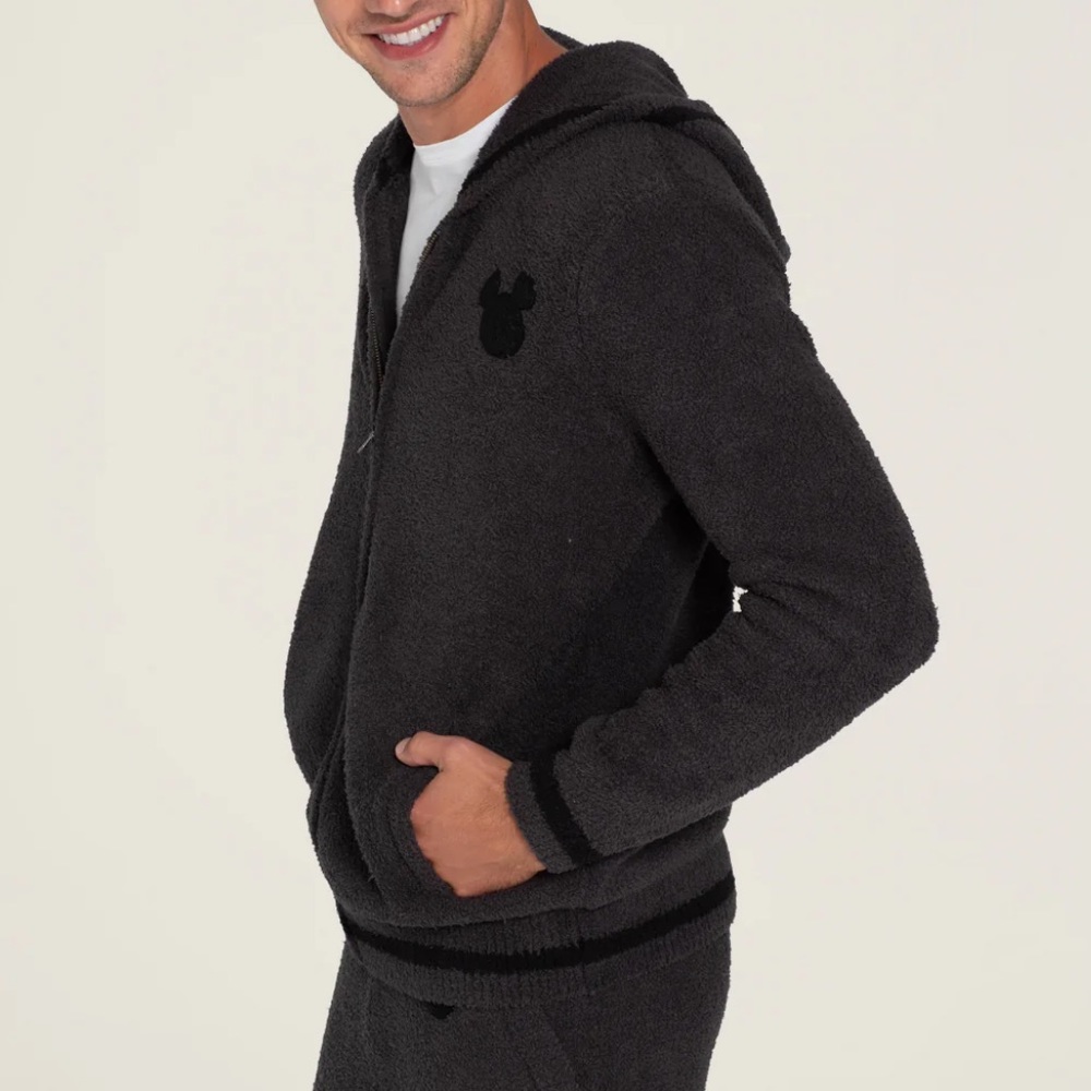 Barefoot Dreams Charcoal Hoodie Mickey Jacket